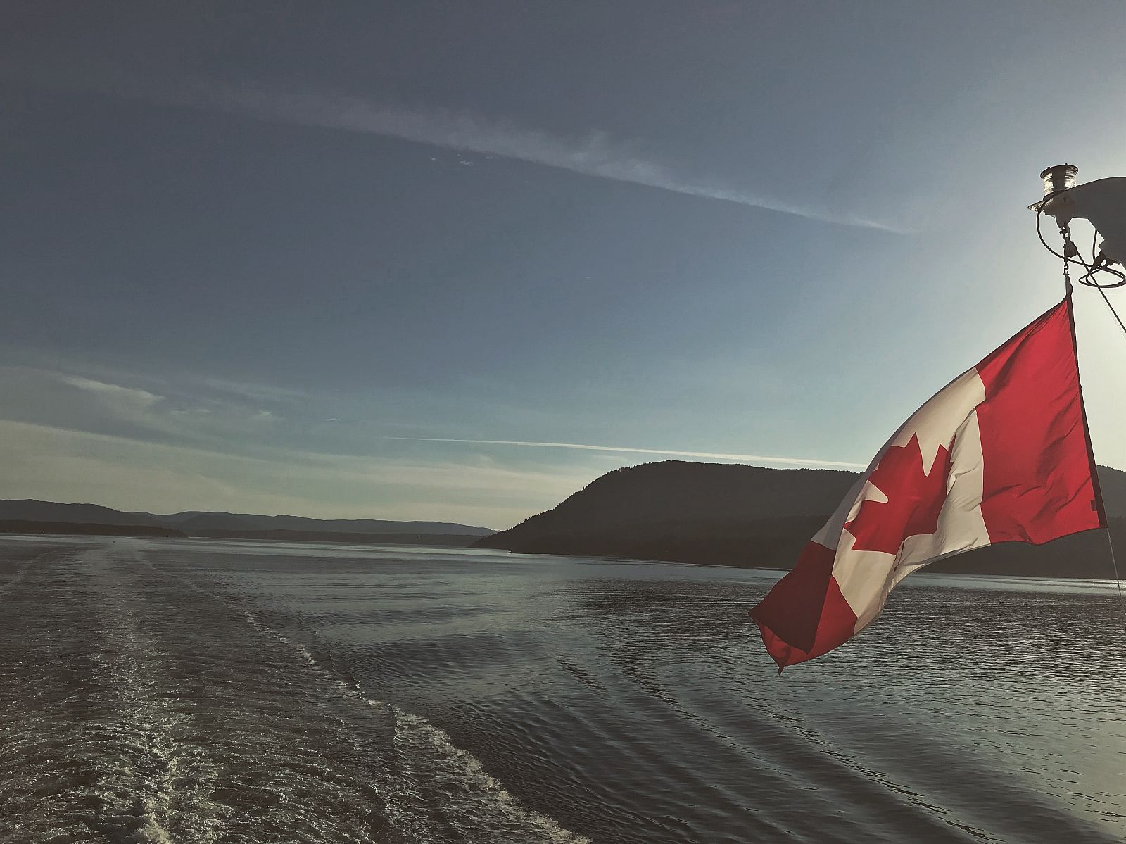 Canadian Flag on Ferry Canadian Flag on Ferry